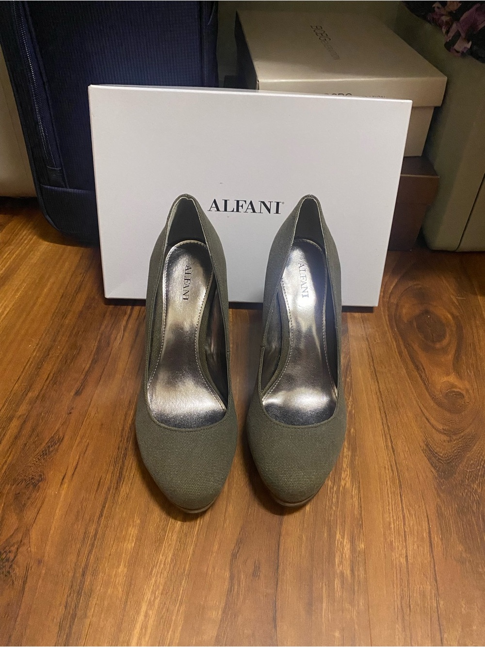 Alfani Olive Green Platform Pumps
